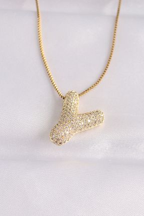 گردنبند جواهر طلائی زنانه استیل ضد زنگ MokaShopin - کد 867336987