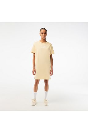لباس زرد زنانه بافتنی Lacoste - کد 701471156