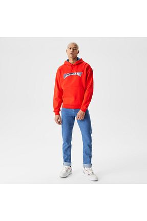 سوئیشرت قرمز مردانه ساده Lacoste - کد 649012666