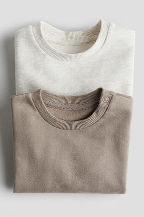 سوئیشرت قهوه ای بچه گانه ساده H&M - کد 857900751