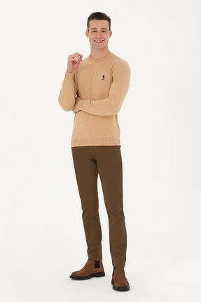 شلوار قهوه ای مردانه پنبه - الاستین U.S. Polo Assn. - کد 763225023
