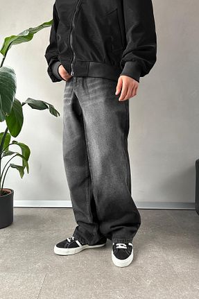 شلوار جین مشکی مردانه رگولار Flaw Wear - کد 863585433