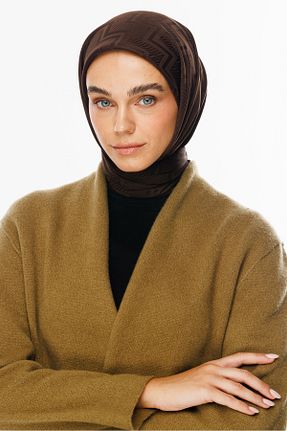 روسری قهوه ای پنبه ای Mooncorn - کد 863619067