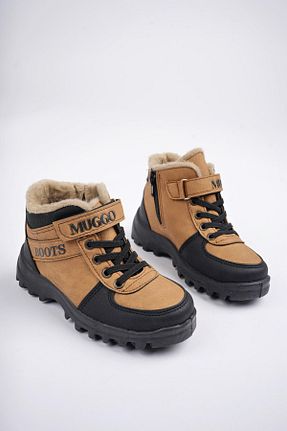 بوت / نیم بوت قهوه ای بچه گانه چرم مصنوعی Muggo - کد 863632380