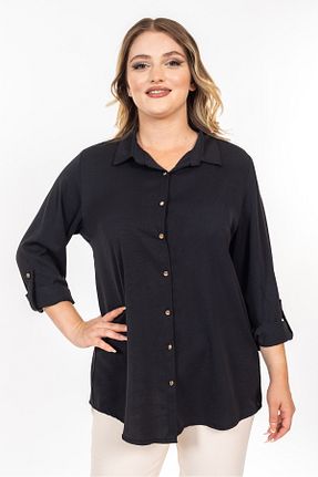 پیراهن سایز بزرگ مشکی زنانه سایز بزرگ LİM - کد 863639986