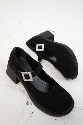 کفش پاشنه بلند کلاسیک مشکی زنانه پارچه SOHO - کد 859178355