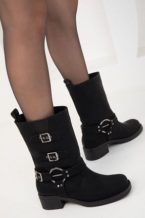 بوت / نیم بوت مشکی زنانه چرم مصنوعی SOHO - کد 861391748