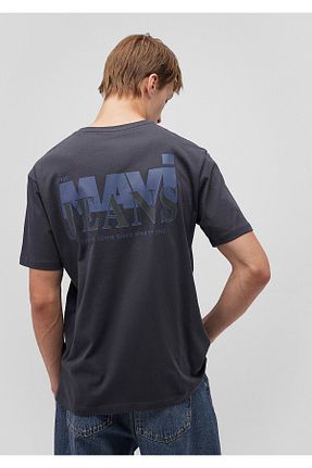 تیشرت طوسی مردانه یقه بند دار Mavi - کد 852924150