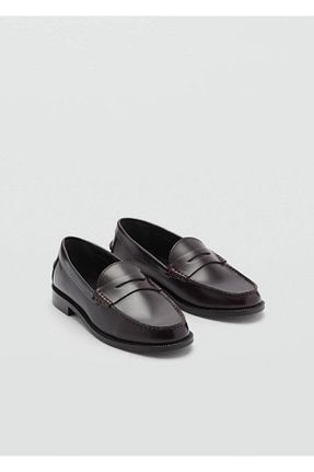 کفش لوفر زرشکی زنانه پارچه ای MANGO Teen - کد 862457042