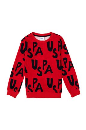 سوئیشرت قرمز بچه گانه ساده U.S. Polo Assn. - کد 862456805