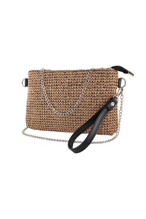 کیف پورتفوی و کلاچ قهوه ای زنانه پارچه ای KEEBA - کد 849848979