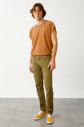 شلوار جین سبز مردانه پاچه لوله تفنگی Denim Trip - کد 650543763