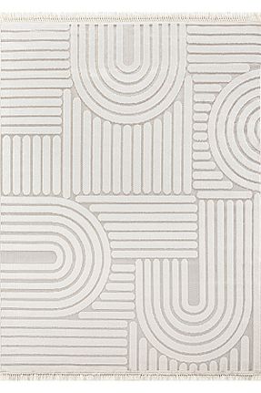 فرش بژ فرش ماشینی Motto Rug Store - کد 865176782