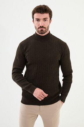 پلیور قهوه ای مردانه Saç Örgü Mcr - کد 859931860