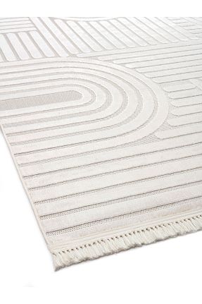 فرش بژ فرش ماشینی Motto Rug Store - کد 865176782