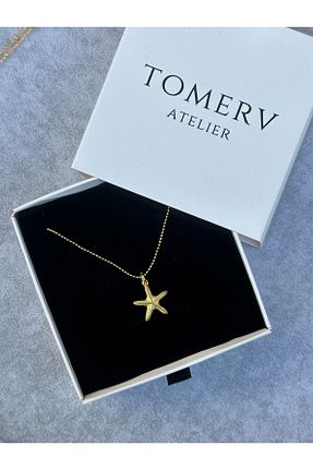 گردنبند جواهر طلائی زنانه برنجی TOMERV ATELIER - کد 862521707
