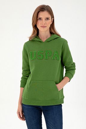 سوئیشرت سبز زنانه ساده U.S. Polo Assn. - کد 862507689