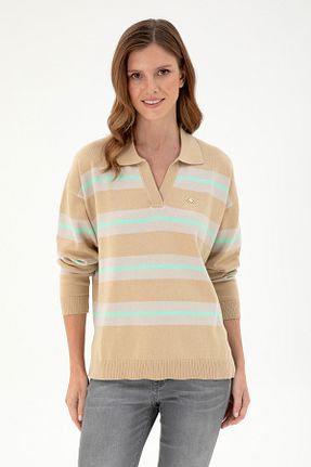 پلیور بژ زنانه ساده U.S. Polo Assn. - کد 862507853