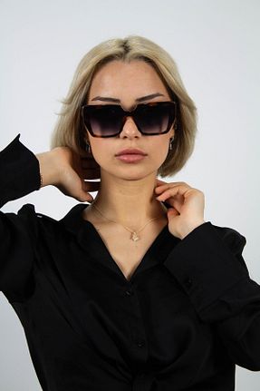 عینک آفتابی قهوه ای زنانه UV400 Karl Lagerfeld - کد 673596983