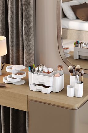 نظم دهنده جواهرات و آرایش فیروزه ای پلاستیک Pufwin Home - کد 164577194