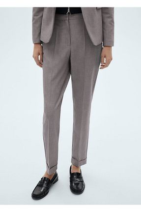 شلوار طوسی زنانه پلی استر MANGO - کد 862573869