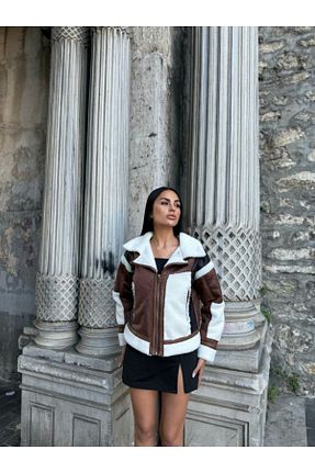 کاپشن قهوه ای زنانه بیکر Lin Collection - کد 862589136