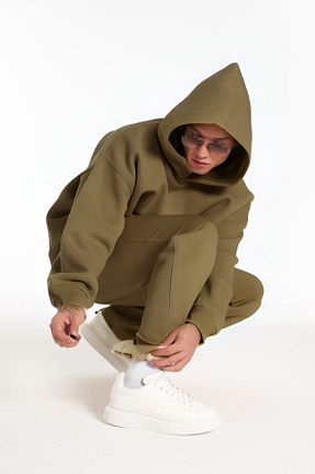 ست گرمکن خاکی مردانه پنبه پلی استر YAKAMEL - کد 862579775