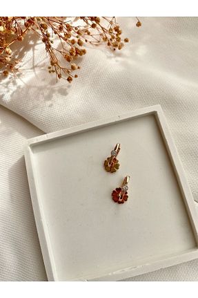 گوشواره جواهر طلائی زیرکن saren aksesuar - کد 812820926