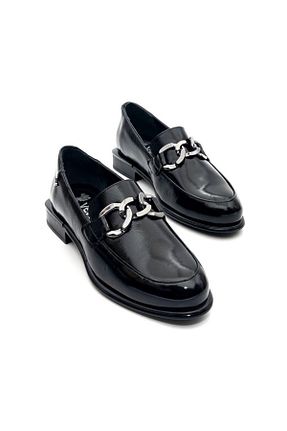 کفش کژوال مشکی زنانه چرم خالص Venüs - کد 862580402