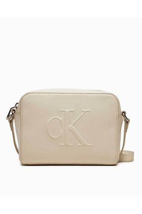 کیف دوشی سفید زنانه پلی اورتان Calvin Klein - کد 854399378