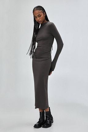 لباس طوسی زنانه بافتنی Pull & Bear - کد 862596343