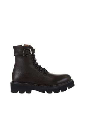 بوت / نیم بوت قهوه ای زنانه چرم خالص Bueno Shoes - کد 453132432