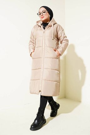 کاپشن حجاب قهوه ای زنانه پلی استر Bigdart - کد 862601371