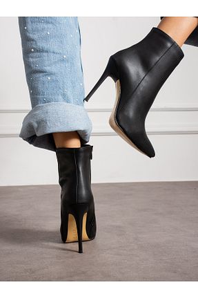 بوت / نیم بوت مشکی زنانه پاشنه نازک Alemdar Shoes - کد 862601048