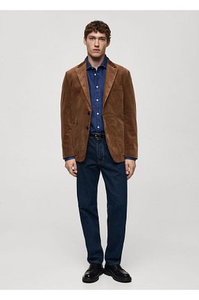 شلوار جین آبی مردانه رگولار MANGO Man - کد 845429002