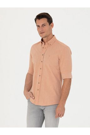 پیراهن نارنجی مردانه اسلیم فیت Cacharel - کد 862604320