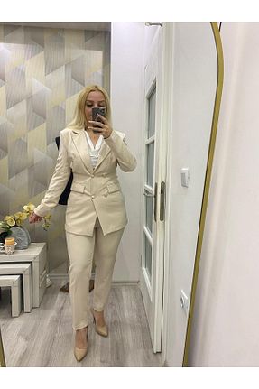 ست بالاتنه و پائین تنه طوسی زنانه بافتنی SUSEEMODA - کد 862610234