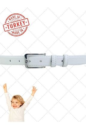 کمربند سفید بچه گانه چرم مصنوعی Genel Markalar - کد 827346599