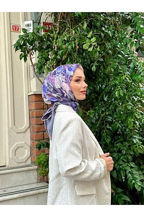 روسری بنفش پنبه ای İpekhan - کد 768010153