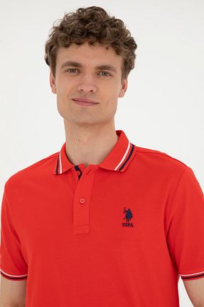 پولوشرت قرمز مردانه %100 پنبه U.S. Polo Assn. - کد 830506804