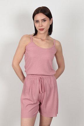 ست لباس راحتی صورتی زنانه ساده GİYSA - کد 819408167