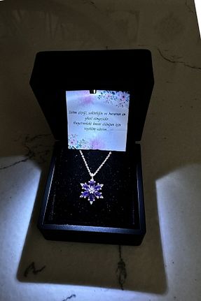 گردنبند نقره بنفش زنانه 925 عیار Lucente Jewellery - کد 855481204