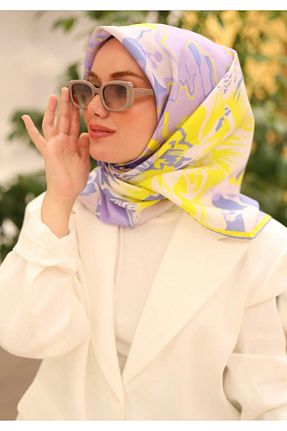 روسری بنفش İpek Tivil Silk Home - کد 862642240