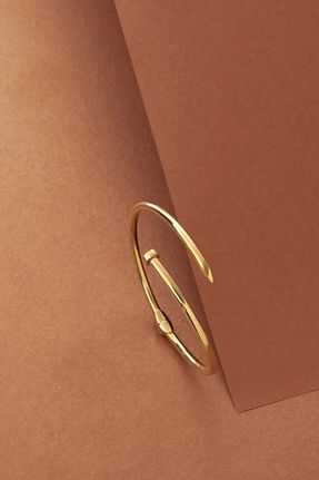 دستبند نقره طلائی زنانه 925 عیار Cruse - کد 798189387
