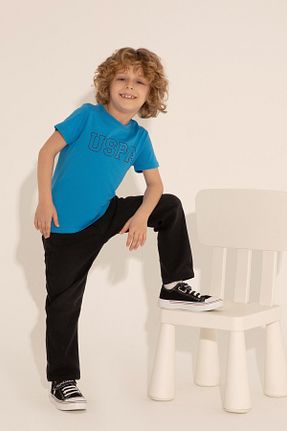 شلوار جین مشکی بچه گانه پاچه ساده U.S. Polo Assn. - کد 833009955