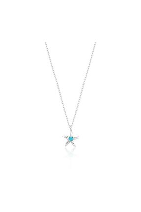 گردنبند طلا سفید زنانه 14 عیار FasekGold - کد 96004824