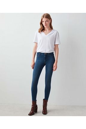 شلوار جین آبی زنانه پاچه تنگ İpekyol - کد 350346430