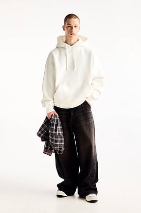 سوئیشرت سفید زنانه ساده Pull & Bear - کد 861883389