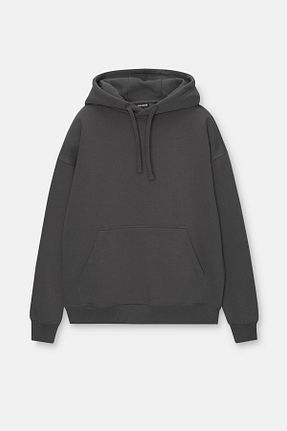 سوئیشرت طوسی زنانه ساده Pull & Bear - کد 861883396