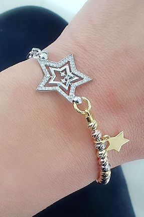 دستبند نقره طلائی زنانه 925 عیار OSESHOP - کد 232571546